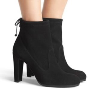Stuart Weitzman Black Suede Ankle Boots size 7.5